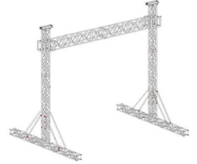 China Hang Speaker Aluminum Square Truss / Silver Aluminum Stage Truss 0.5M-4M for sale