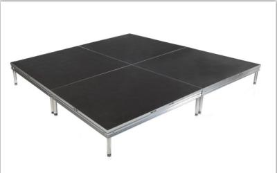 China 1.22*1.22M Waterproof Portable Stage Platforms Black Plywood Moving Anti Slip for sale