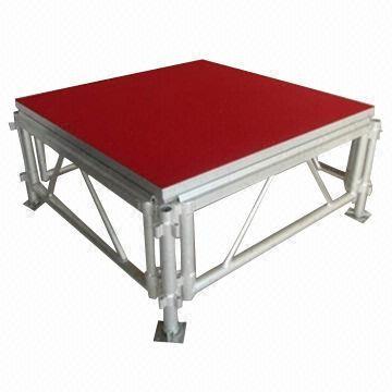 China Portable Waterproof Acrylic / Plywood Temporary Stage Platforms Heavy Loading Adjustable Height for sale