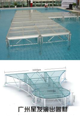 China Aluminum acrylic Stage , Catwalk Adjustable Alumimum Stagefor Fashion Show for sale