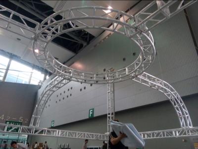 China Aluminum Screw Circular Lighting Truss For Exhibition On Truss Top for sale