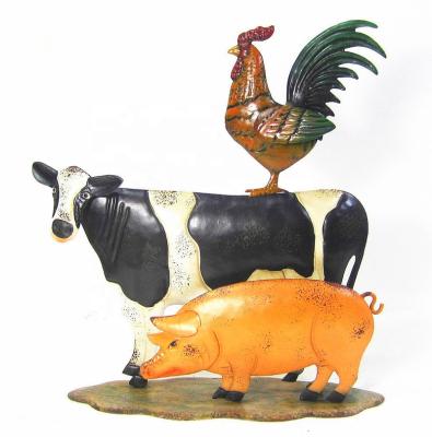 China Wholesale America Price Metal Art Farm Decor Animals Metal Plaque Good For Crafts for sale