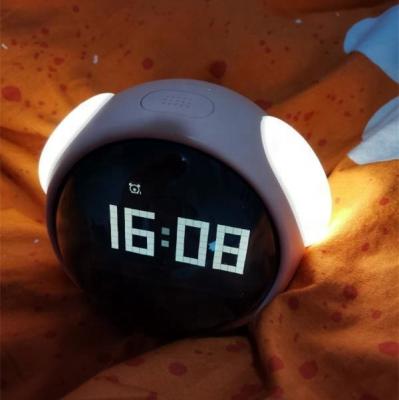 China Voice Activated UPGRADE Kids Emoji Alarm Clock Pixel Message Board Cute Smart Clock for sale