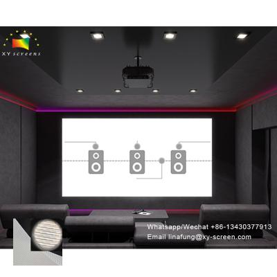 China Homecinema 16:9/2.35:1 4K White Woven Acoustically transparent Sound max 4K Fixed frame projection projector screen for sale