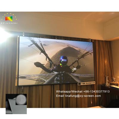 China OEM/ODM Fixed Frame Projector Screen With Ultra Thin Frame, 4K Screen With Ambient Light Rejecting Black Crystal Screen for sale