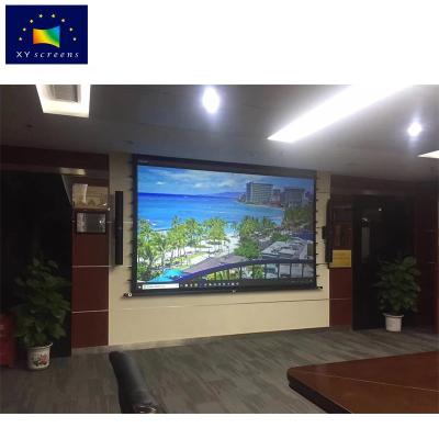 China Aluminum alloy 4K Black Diamond Crystal Obsidian Long Throw ALR Motorized Projector Screen For Home Theater Cinema for sale