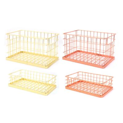 China Sustainable Kitchen Metal Wire Net Rack Multi-Size 5mm Customized Rustic Wire Baskets for sale