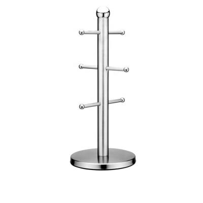 China Kitchen Cup Holder Sustainable And Metal Tabletop Storage Rack Stainless Steel Hardware Rack for sale