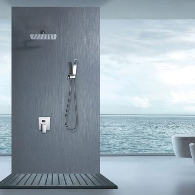 China Without Faucet Wall Mounted Hot And Cold Slide Bar Bathroom Shower Set With Custom for sale