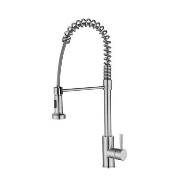 China Popular Thermostatic Faucets Factory Price Pull Down Sprayer Kitchen Faucet 304 Stainless Steel Bathroom Deck Mounted Mixers Kitchen Faucet for sale