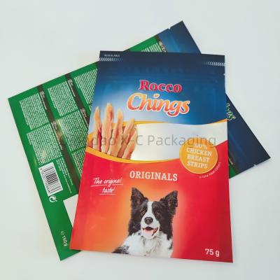 China Pet Food 3 Side Seal Bags Resealable Mini Small Custom Moisture Proof Food Grade Colorful for sale