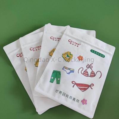 China Rectangular Cotton Paper Bag Packaging With Ziplock 10 Colors Custom Printed for sale