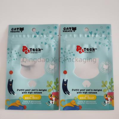 China Custom Printed Packing Bag Plastic Food Zipper Packaging Bags With Heat Seal Handle for sale