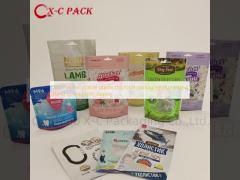 Window Recyclable plastic pet food packaging aluminized stand up bag with zipper
