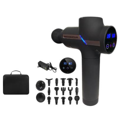 China Electric Deep Body Amazon Top Massage Muscle Vibration 30 Speeds Massage Gun With 15 Massage Heads for sale