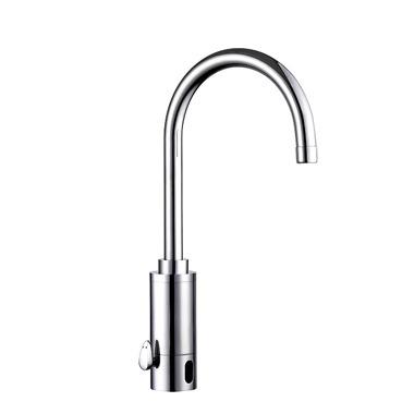 China Faucets electric hot&cold sprinkle automatic 2-mode temperature control touch sensor brass kitchen water faucet for sale