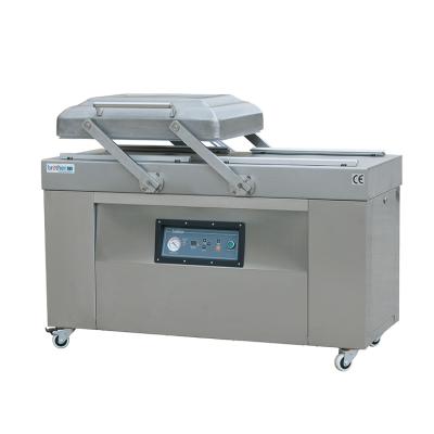 China DZP600/2SB Automatic Food Nitrogen Gas Filling Sausage Fish Meat Double Chamber Plastic Bag Vacuum Packing Machine for sale