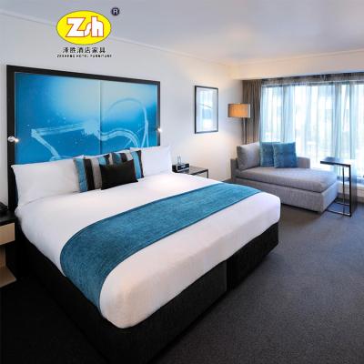 China Foshan Zesheng Modern 5 Star Hotel Furniture Porcelain Hotel Bedroom Furniture ZH-526 for sale