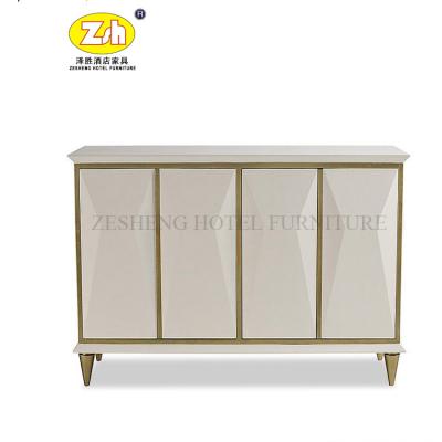 China Foshan new traditional wooden cupboard hotel console table side cabinet credenza ZH-14 for sale