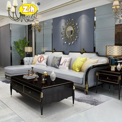 China Foshan Living Room Furniture Modern Wood Classic Sofa Set ZH-S815 for sale