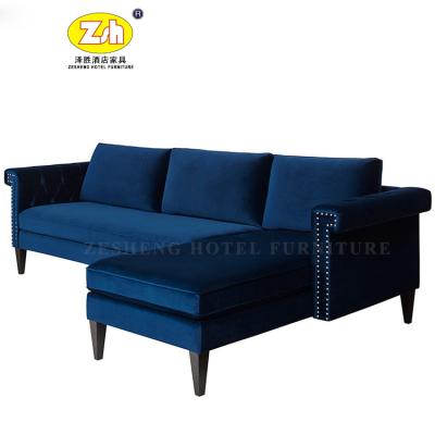 China Modern lobby L shape sofa sectional sofa hotel design ZS-05 for sale