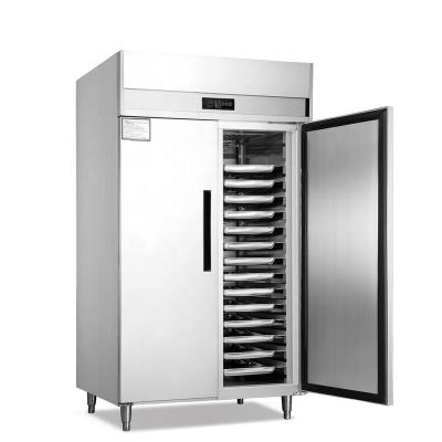 China Single-temperature 201/304 stainless steel upright commercial bakeshop dish refrigerator 2 doors tray refrigerator for sale