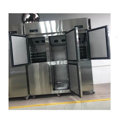 China Single-temperature 201/304 Stainless Steel Bakery 3 Solid Doors Upright Commercial Tray Dish Refrigerator for sale