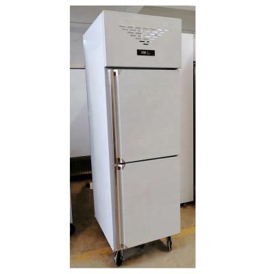 China Double-temperature 201/304 stainless steel kitchen restaurant two doors vertical roller fridge for sale