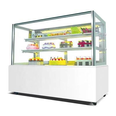 China Single-temperature bakery refrigerator fruit display cabinet counter type refrigerated cake display refrigerator for sale