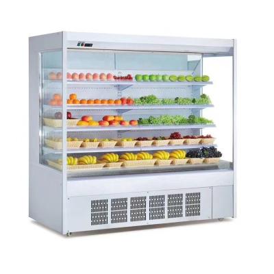 China Single-temperature refrigerator open vegetables fruit air cooler style used supermarket fridge and freezer display customizable color cooler temperature for sale