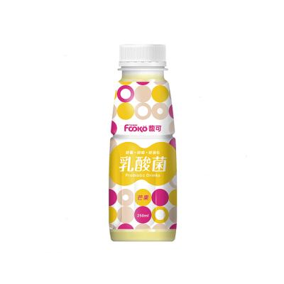 China New Product Promotion 250ml Natural Cultured Milk Drink Bottled Mango Probiotic Drink for sale