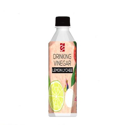 China 500ML PET Bottled Fruit Vinegar Lemon And Lychee Vinegar Drink For Supermarket for sale