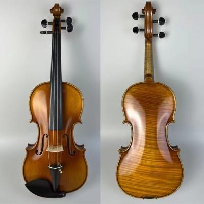 China 15 Years Parents High End Handmade Single Plate Tiger Style Violin for sale