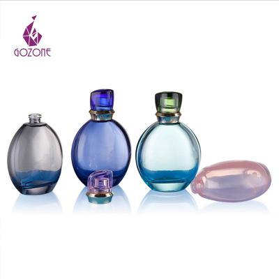 China Cosmetic Customized Perfume Vial 100Ml Transparent Colored Glass Perfume Bottle for sale