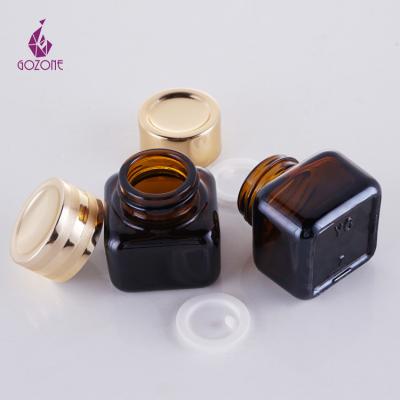 China Personal Care Face Cream Eye Cream Packaging Amber Lotion Empty Cream Jar Cosmetic Lip Scrub Container for sale