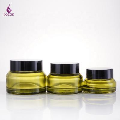 China Eco Friendly Personal Care Cosmetic Empty Cream Packaging Lip Scrub Luxury Cosmetic Container 50Ml Glass Cream Jar for sale