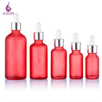 China 30ml Empty Serum Cosmetic Cylinder 1Oz Colored Hair Oil 50Ml 30Ml Luxury Glass Dropper Bottle for sale