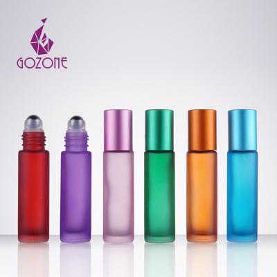 China Essential Oil Cosmetic Roller Bottles 10Ml Perfume Bottle Roll On Essential Oil Roller Glass Bottles for sale