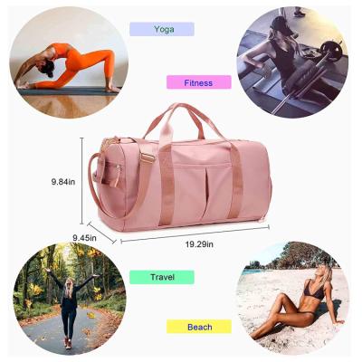 China Popular Bags Fashion Fitness Fleece Sports Yoga Carry Bag Duffle Bag Gym Bag For Girls for sale