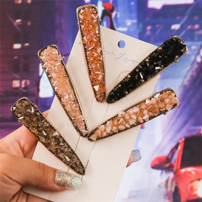 China New Arrival High Quality Custom Design Rhinestone Hair Clip Women Hair Clip Plastic Hair Claw Clips for sale