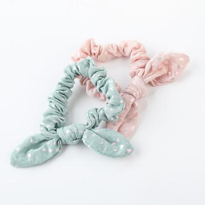 China Modern Design Small Scrunchie Hair Ties Comfortable Wholesale Elastic Scrunchies Polyester Hair Ties for sale