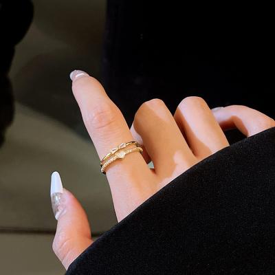 China 2021 high quality new ring personality student fashion temperament cold wind female open index finger ring for sale