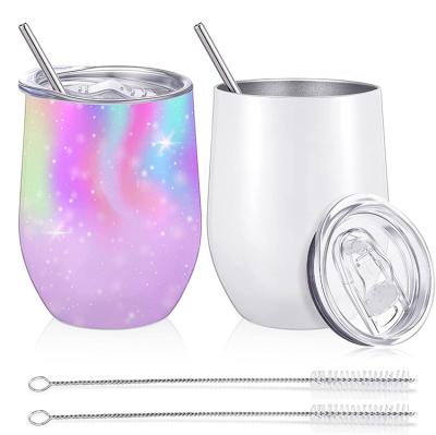 China Wholesale Viable DIY Vacuum Insulated 12oz Stainless Steel Sublimation Wine Tumbler for sale