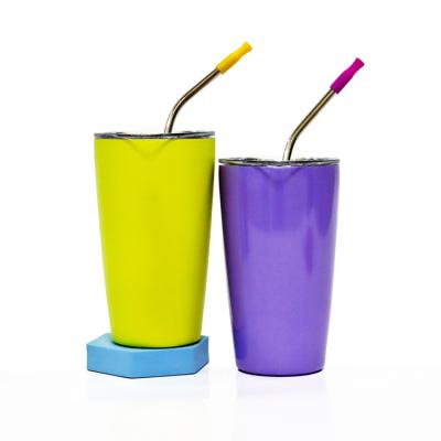 China 2022 Sustainable New Design Double Wall Insulated Stainless Steel Tumbler Wholesale With Straw for sale