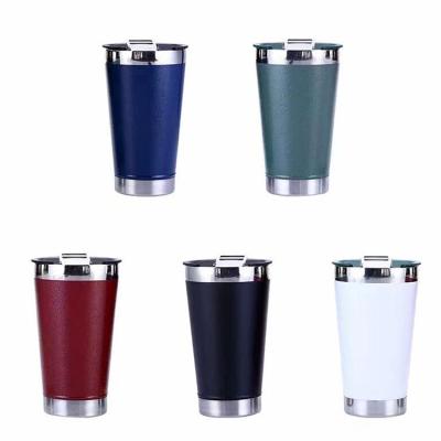 China Durable Hot Selling Outdoor Stainless Steel Vacuum Insulation Beer Pint Tumbler Mug With Bottle Opener for sale