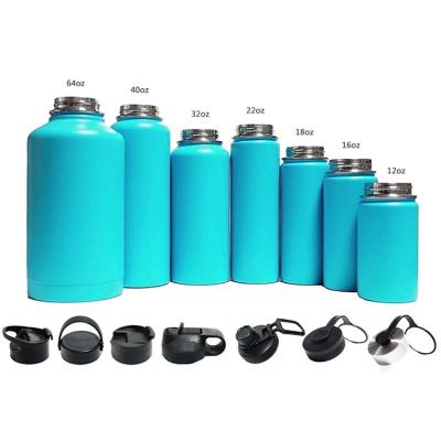 China Sustainable Sports Insulated Thermo Double Wall Stainless Steel Shaker Water Bottle Flask Tumbler 18oz 64oz 40oz 32oz for sale