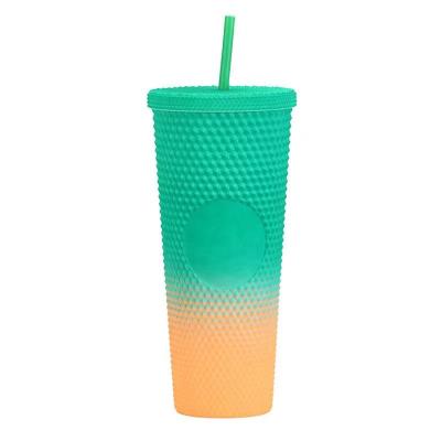 China Customized Eco-Friendly Matte Plastic Studded Tumbler Barber Shop Bulk Cup for sale