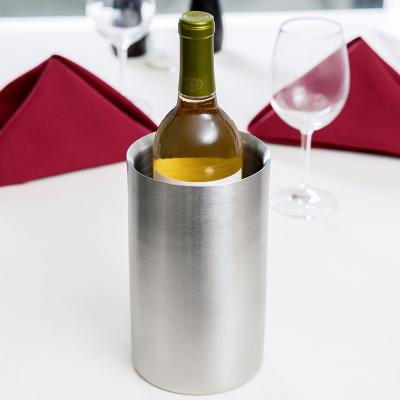 China Business High Quality Wine Cooler Insulated Stainless Steel Double Wall Champagne Chiller Ice Buckets Chillers Keep Wine Cold for sale