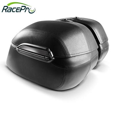 China For Practical And Securely Universal Motorcycle Black Saddle Bag Hard Saddlebags For Suzuki/Kawasaki/Harley/Yamaha/Victory for sale