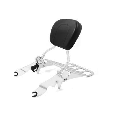 China Adjustable Detachable Backrest Sissy Bar For Harley Davidson Motorcycle Solid Steel Metal Touring Models 2009-2019 for sale